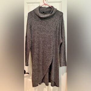 Suzanne Betro Midi Sweater Dress Heather Gray Size 1X